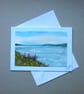 original hand painted watercolour landscape greetings card ( ref FA512 K3 )