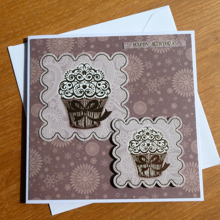 Cupcake Happy Birthday Card