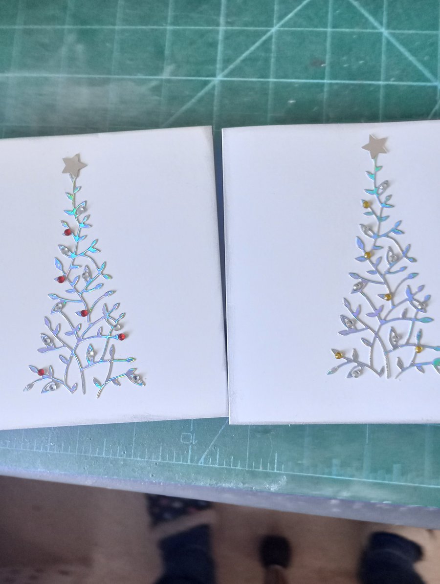 Pack of 6 Christmas tree cards