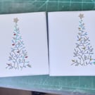 Pack of 6 Christmas tree cards