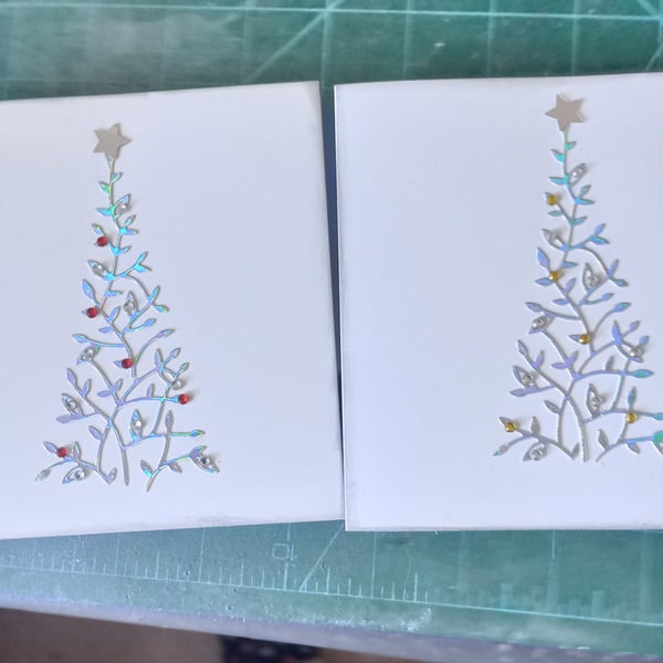 Pack of 6 Christmas tree cards