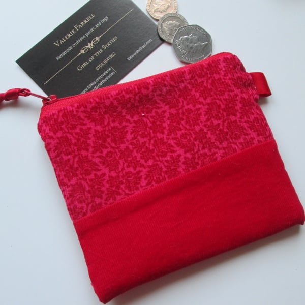 Floral  Cord Coin Purse