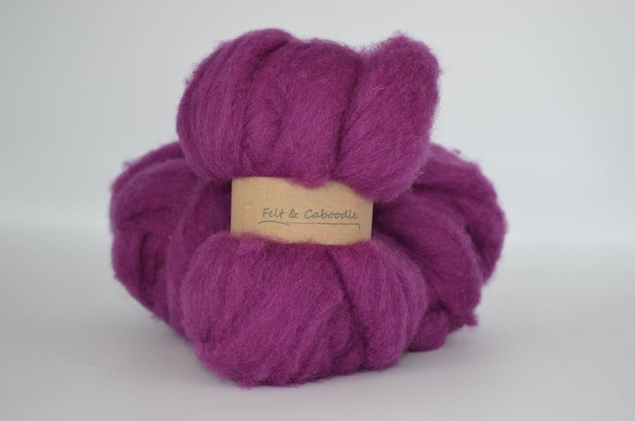 Berry Carded Corriedale wool fibre