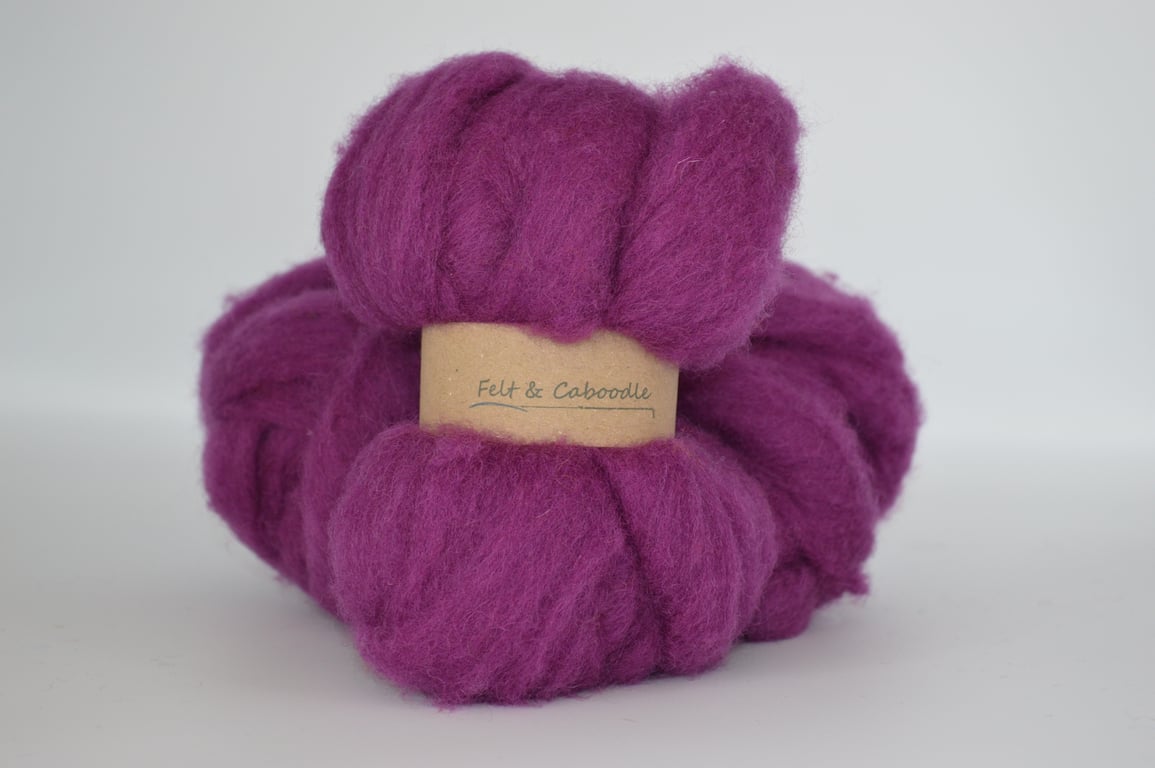 Berry Carded Corriedale wool fibre