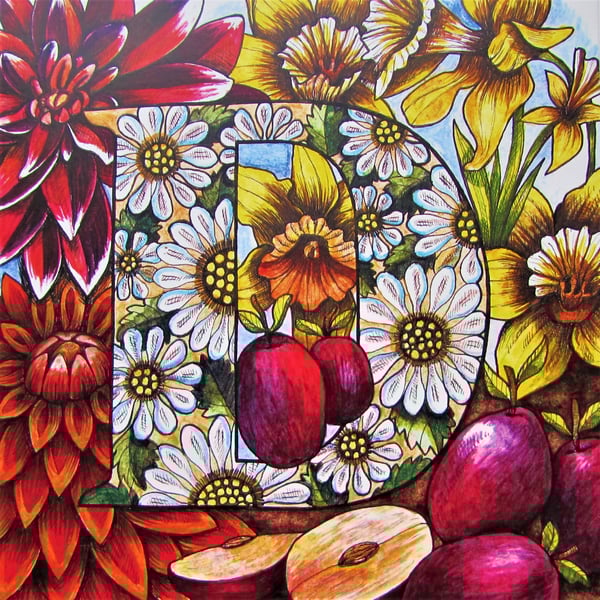 ALPHABET card - D for Delightful