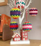 Crochet Christmas Baubles Set of 5 - Bright Colours - Tree Decorations - Image 8