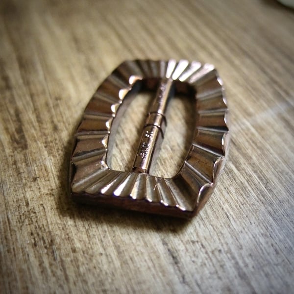 Vintage Glass Bronze Buckle