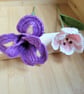 Crochet Flower in Wooden Vase – Iris or Parrot Tulip - Image 4