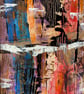 'Primal Reflection' Vividly Coloured Original A4 Framed Painting - Image 3