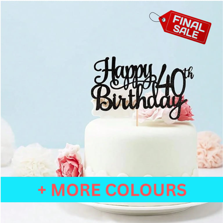 40th Birthday Cake Topper, 40th Cake Topper, Custom Cake Topper, 40th Cake Decor