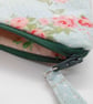 Make up bag in blue roses print fabric    - Image 4