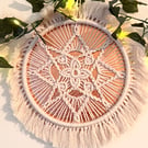 Winter Mandala Macrame Wall Art, Christmas decoration, Yule decor