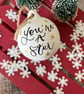 Personalised Ceramic Christmas Bauble, Christmas Tree Decoration 