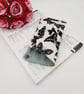 Cream and black butterfly fabric glasses case . - Image 4