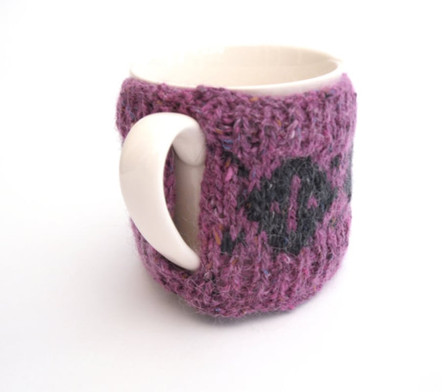 Pinky Lilac Fair Isle mug hug 
