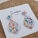 Polymer Clay Earrings: Shoreline 