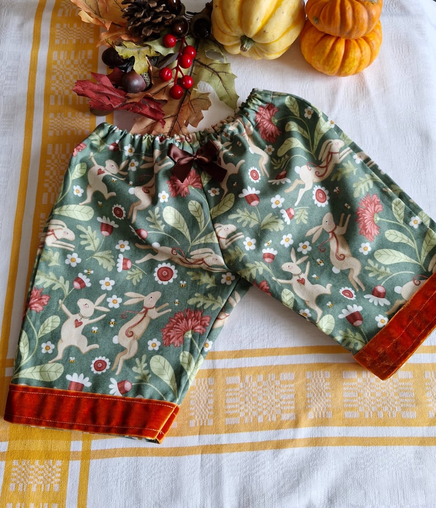 Treasure Seeker Slacks- Woodland rabbit Trousers