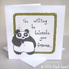 tolerant panda - greetings card
