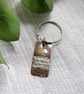 Bag Charm, Copper and Sterling Silver Moonlight Seascape Keyring