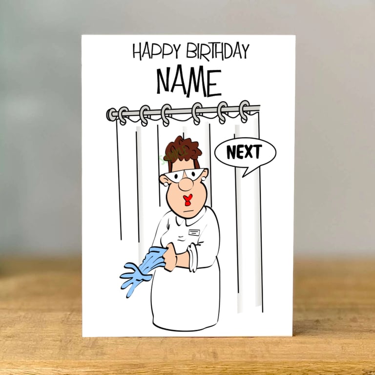 Personalised NHS Nurse Birthday Card, mum, dad, grandad, gran, son, daughter, 