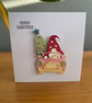 Handmade Christmas Card – Gnome Driving Home for Christmas