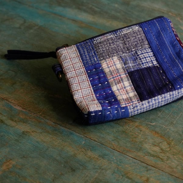 Patchwork Fabric Makeup Bag – Slow Stitches Everyday Zipper Pouch