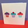 Birthday Cupcakes Birthday Card - Paper Cut Card