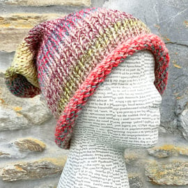 Rolled Brim Hat. Knitted Hat. Woolly Hat. woollen Hat. Lightweight Hat.