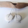 Large Beach Pebble Contemporary Earrings 