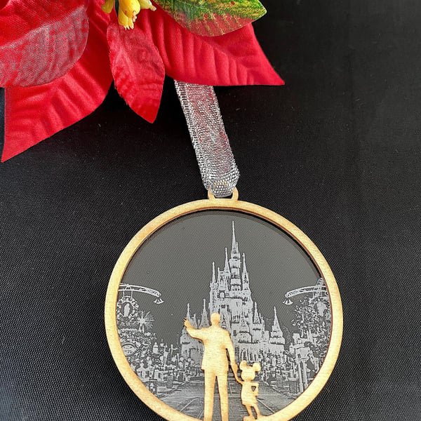 Magical Castle Christmas Tree Decoration, Tree Bauble, Mouse