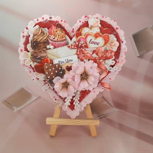 Handmade Heart-Shaped Card (101)Valentine’s Style