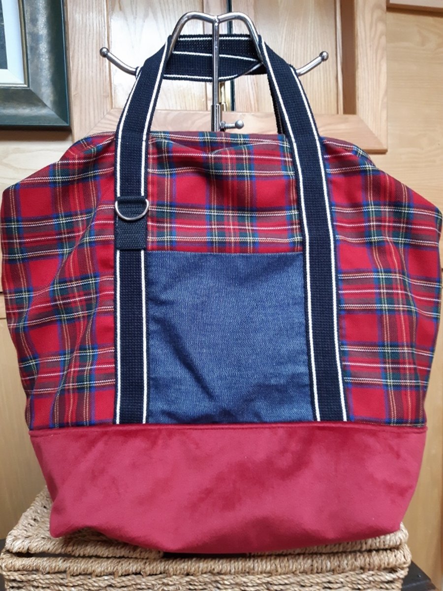 Tartan 'Mary Poppins' bag