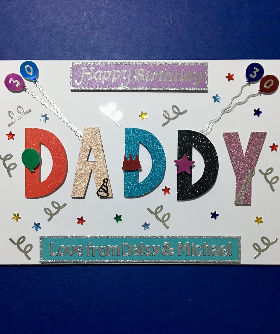 Happy 30th Birthday Daddy Greetings Card