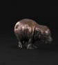 Foundry Bronze Baby Hippo Animal Statue Small Bronze Metal Sculpture Gift - Image 5