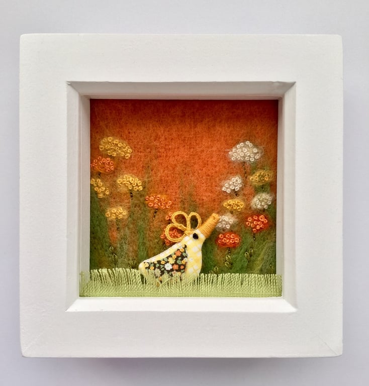 Yellow chick box frame square  "Matilda"