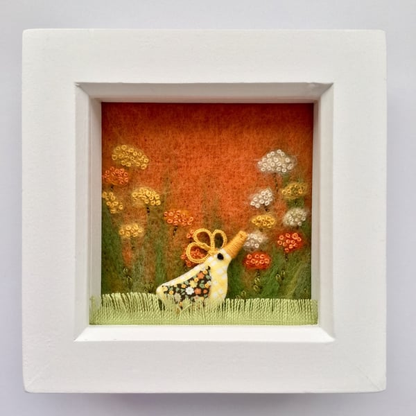 Yellow chick box frame square  "Matilda"