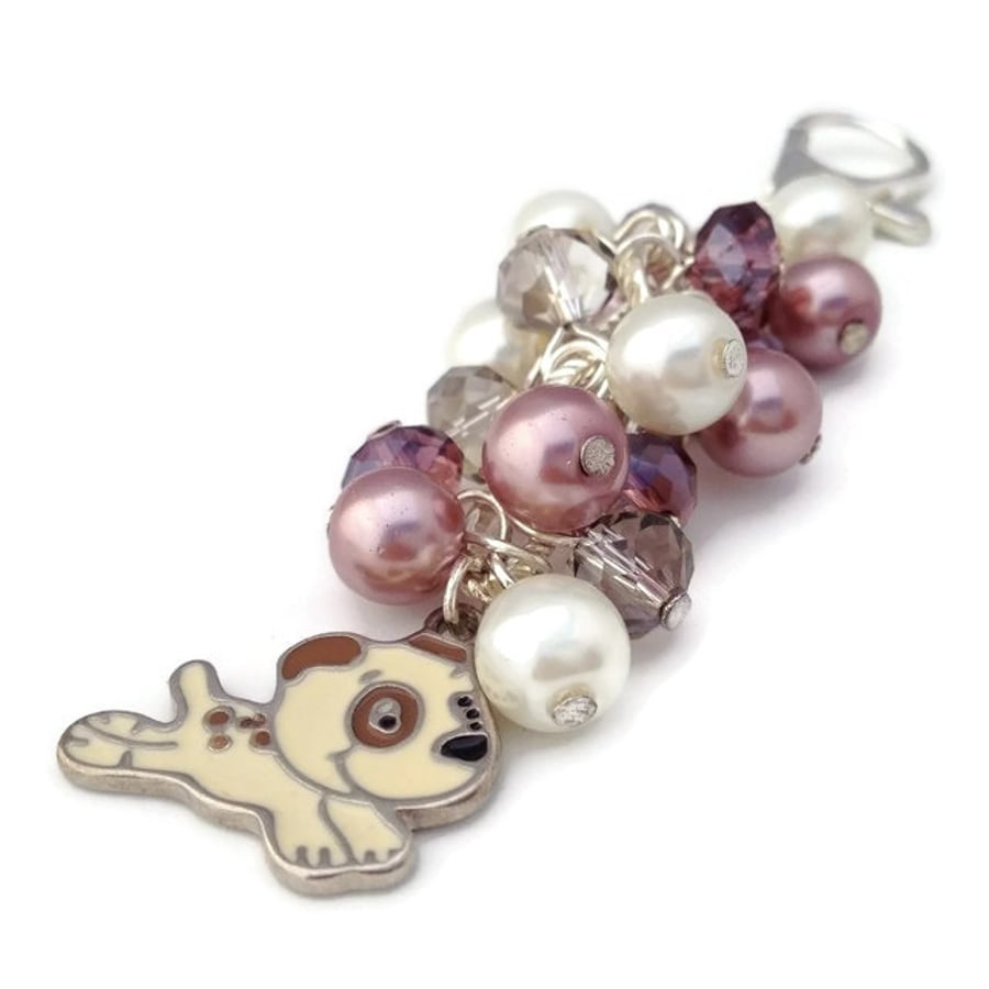 Running Dog Handbag Charm Folksy