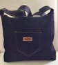 Denim satchel style crossbody bag. - Image 3