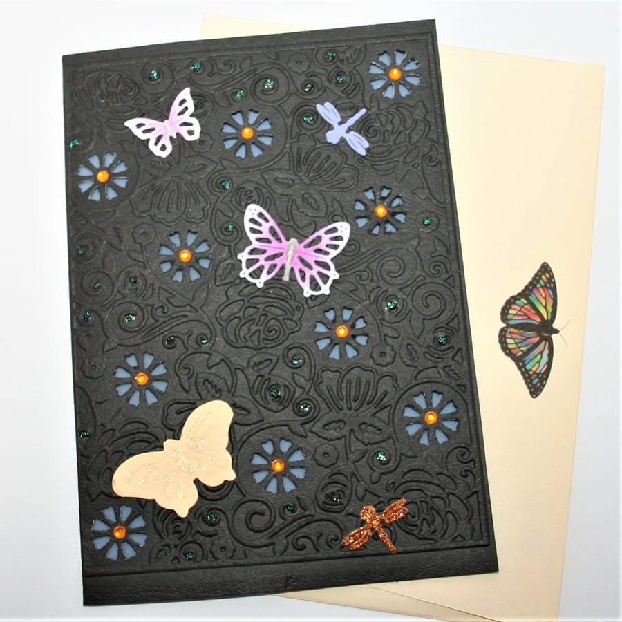 Springtime Die-cut Embossed Card A6