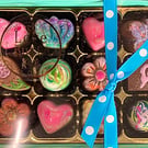 Luxary Artisan Belgian Chocolates Hand Made Hand Painted - Chocolate Gift Box 12