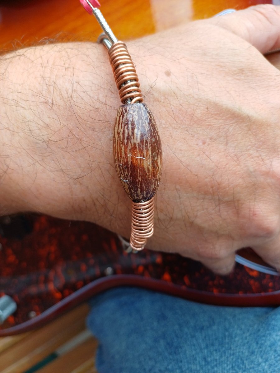 Re-Purposed Guitar String Bangle.  A Gift For Guitarists and Musicians