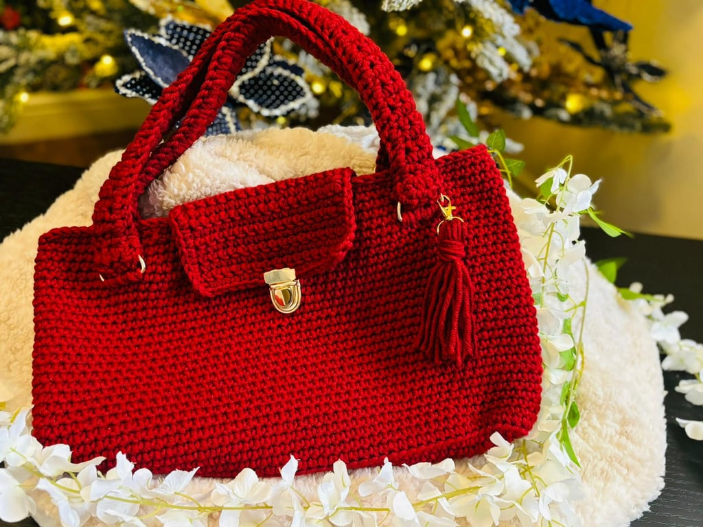 Crochet Bag Shopper one of a kind