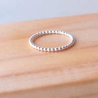 Bubble Silver Band Ring. 1.5mm Thick Silver Ring, Dots Ring