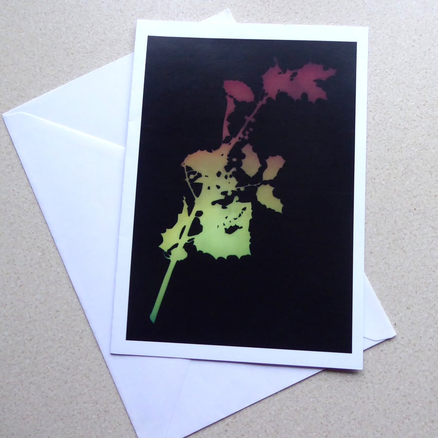Holly I Christmas Card A5 size 