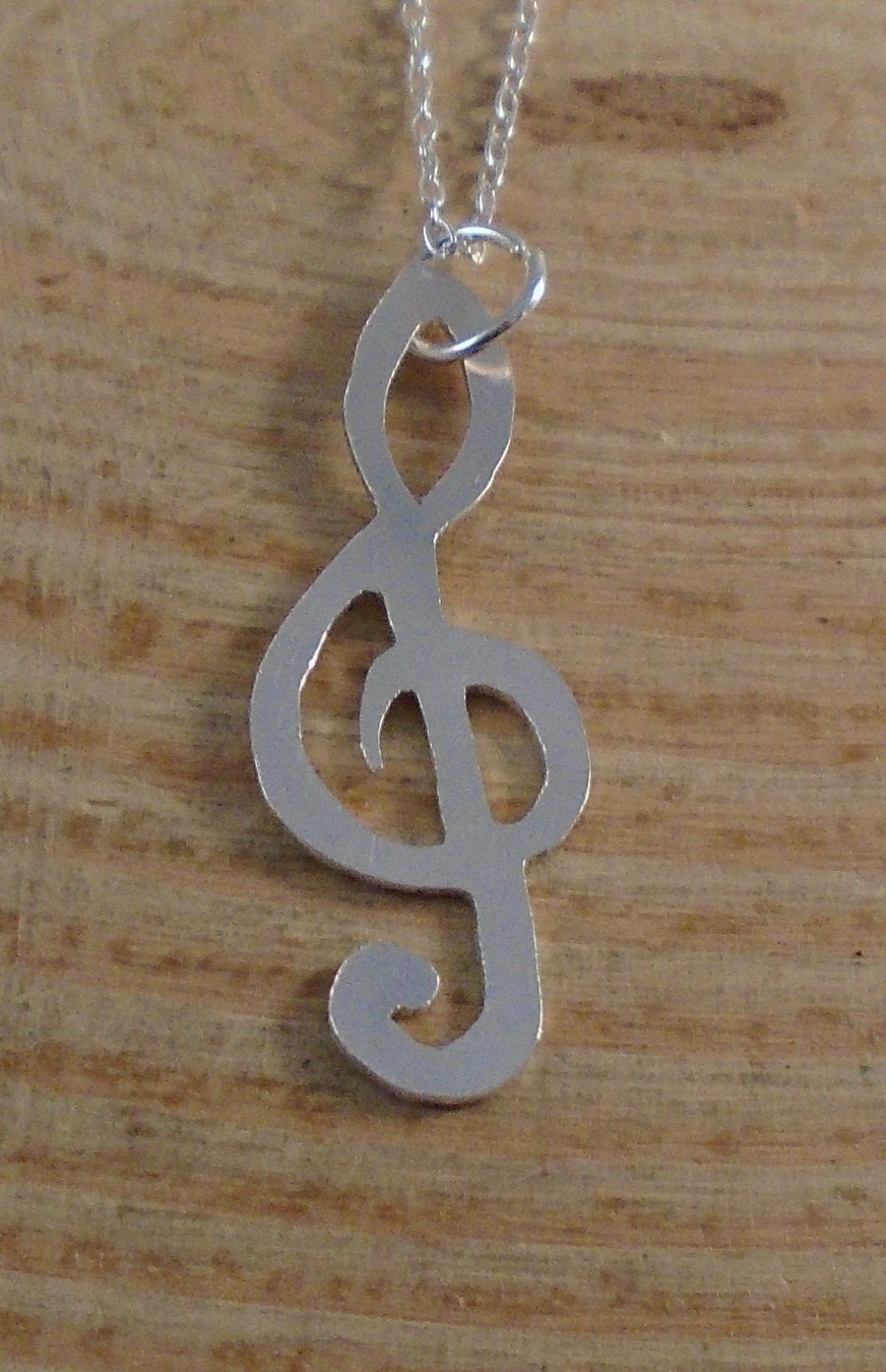 Sterling Silver Treble Clef Necklace
