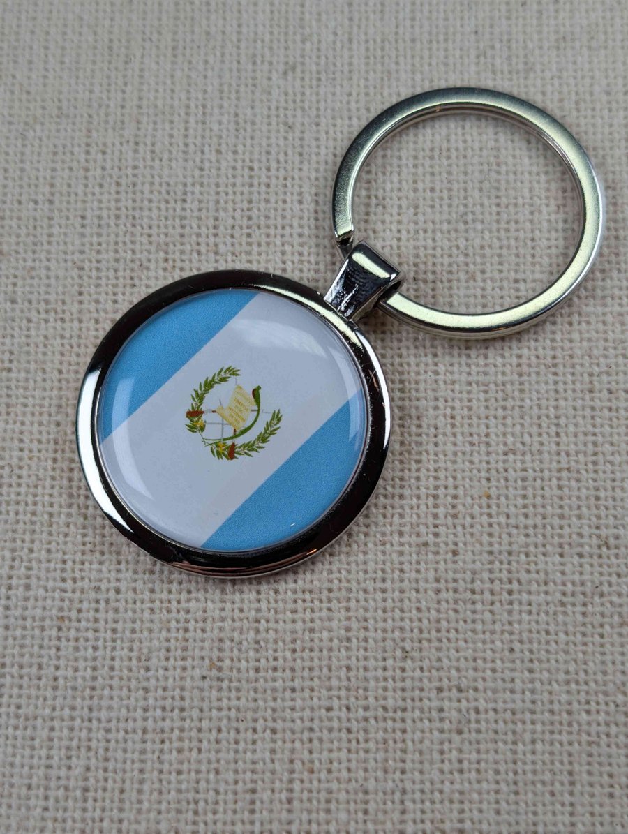 Guatemala Flag Keyring - Guatemala Flag Keychain