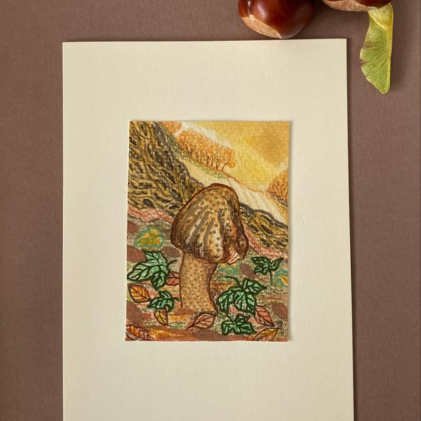 Handmade card Woodland Toadstool