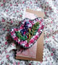 hand embroidered fabric brooch no 6