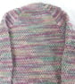 Hand knitted baby girls mauve green jumper 1 - 2 years 22 inch chest - knitted  - Image 5
