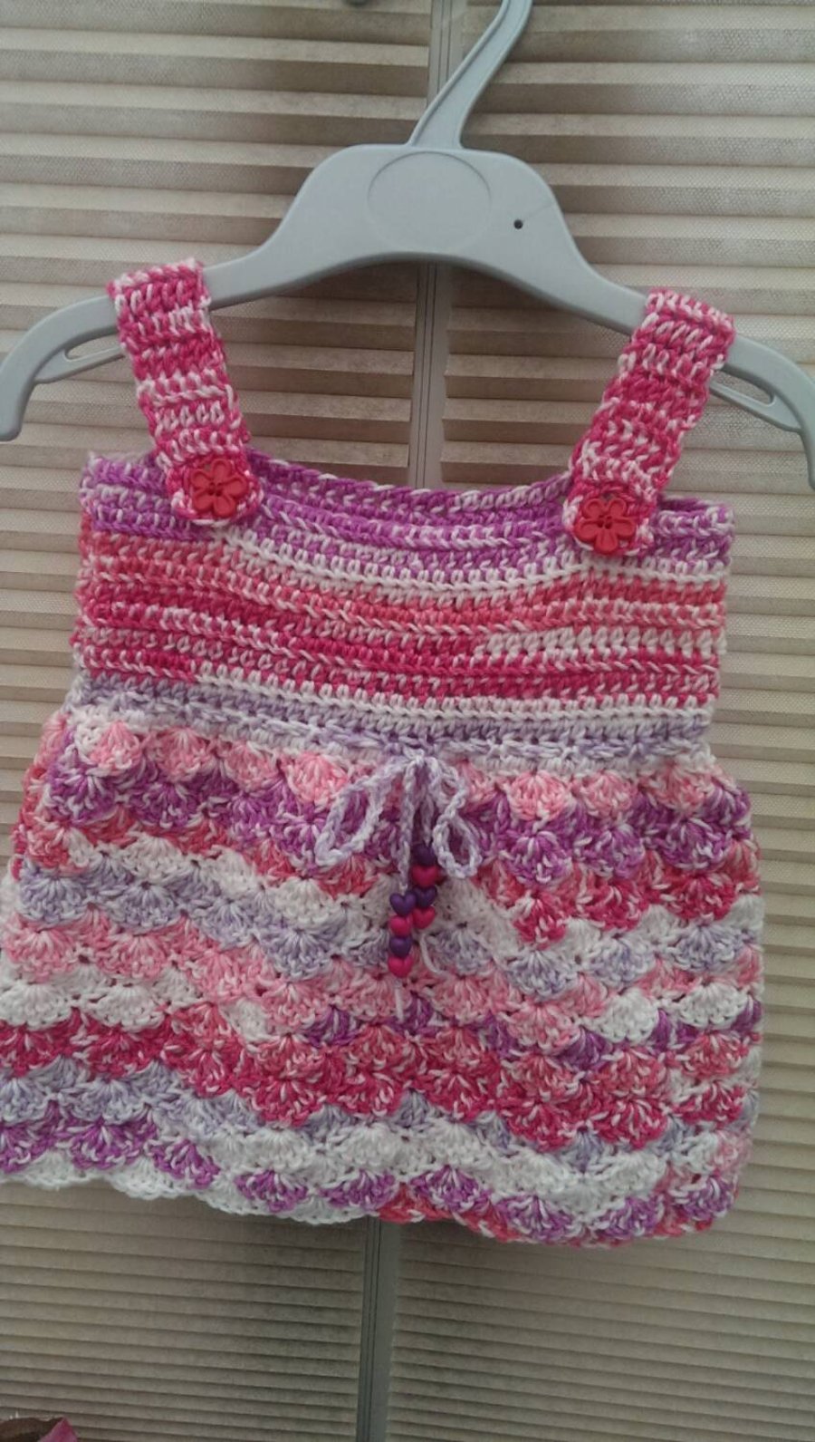 Baby Girl Pink Crocheted Summer Dress